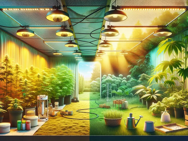 Cultivo en Interior (Indoor) vs Exterior (Outdoor): ¿Cuál es Mejor para Vos? 🌱🏡🌞  