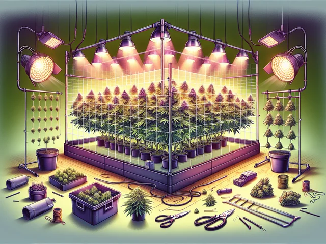 🌿 **Guía Completa del Cultivo SCROG: Maximiza tu Espacio Indoor y Aumenta tu Producción 🚀**