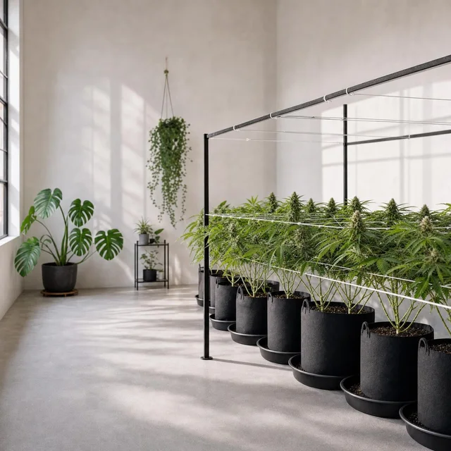Malla de entutorado: cómo abrir la copa, sostener ramas y mejorar el aire entre plantas