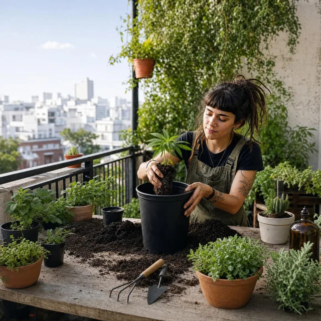 Trasplante sin estrés: cómo pasar plantines a maceta sin frenar el crecimiento