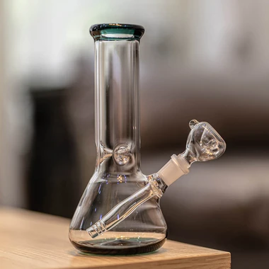 foto Glass Bong hanger trasparente Ht=128mm base dia=75mm 
