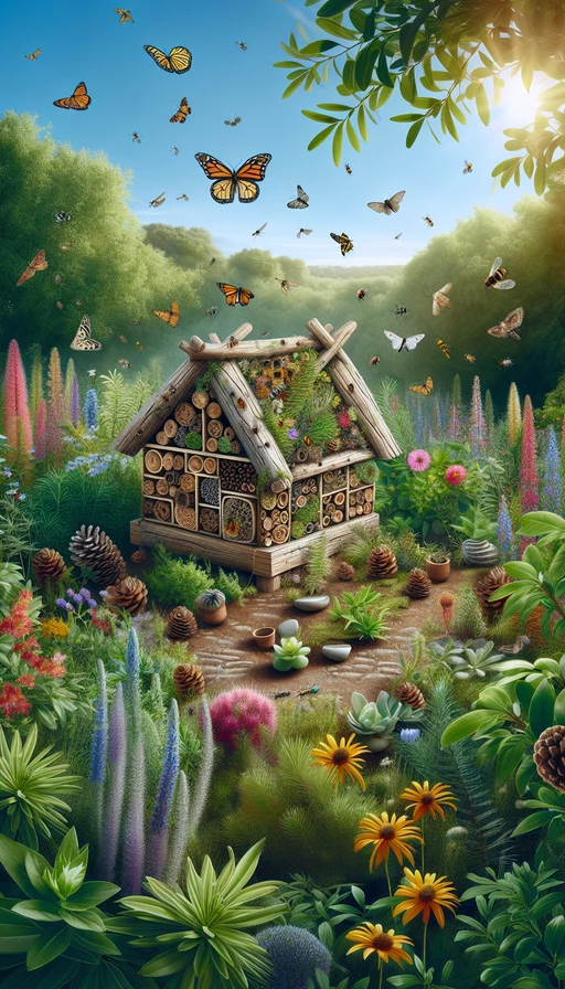 Crea un refugio para insectos beneficiosos.  Instala hoteles de insectos en tu jardín para atraer polinizadores y depredadores de plagas, fomentando un ecosistema equilibrado y saludable.  ¡Aliados naturales en el huerto!  #urugrow #growshop #plantamoscontigo