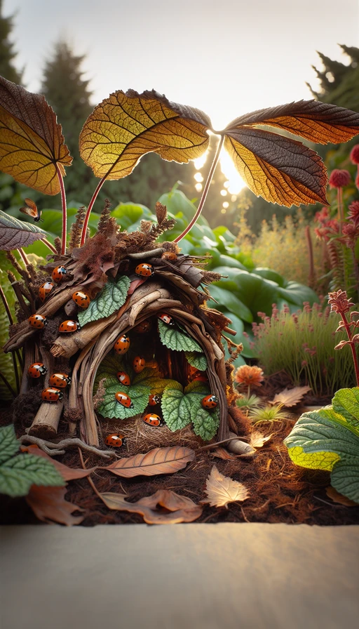 Crea un refugio para mariquitas.  Diseña pequeños hábitats con ramas y hojas secas para atraer mariquitas, quienes ayudarán a controlar plagas como los pulgones de manera natural.  ¡Aliadas naturales en tu jardín!  #urugrow #growshop #plantamoscontigo