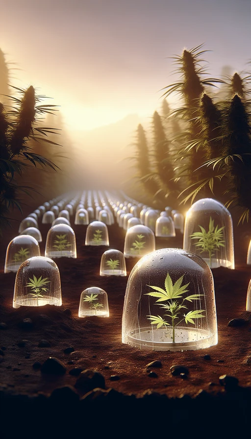 Protege tus plantas con botellas de plástico.  Corta la base de botellas de plástico y colócalas sobre plántulas para crear mini invernaderos. Esto les da protección adicional contra el frío y las plagas.  ¡Una solución reciclada y efectiva!  #urugrow #growshop #plantamoscontigo