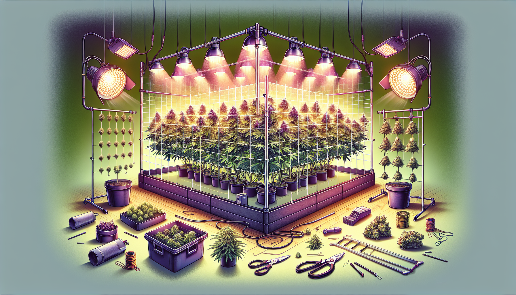 🌿 **Guía Completa del Cultivo SCROG: Maximiza tu Espacio Indoor y Aumenta tu Producción 🚀**