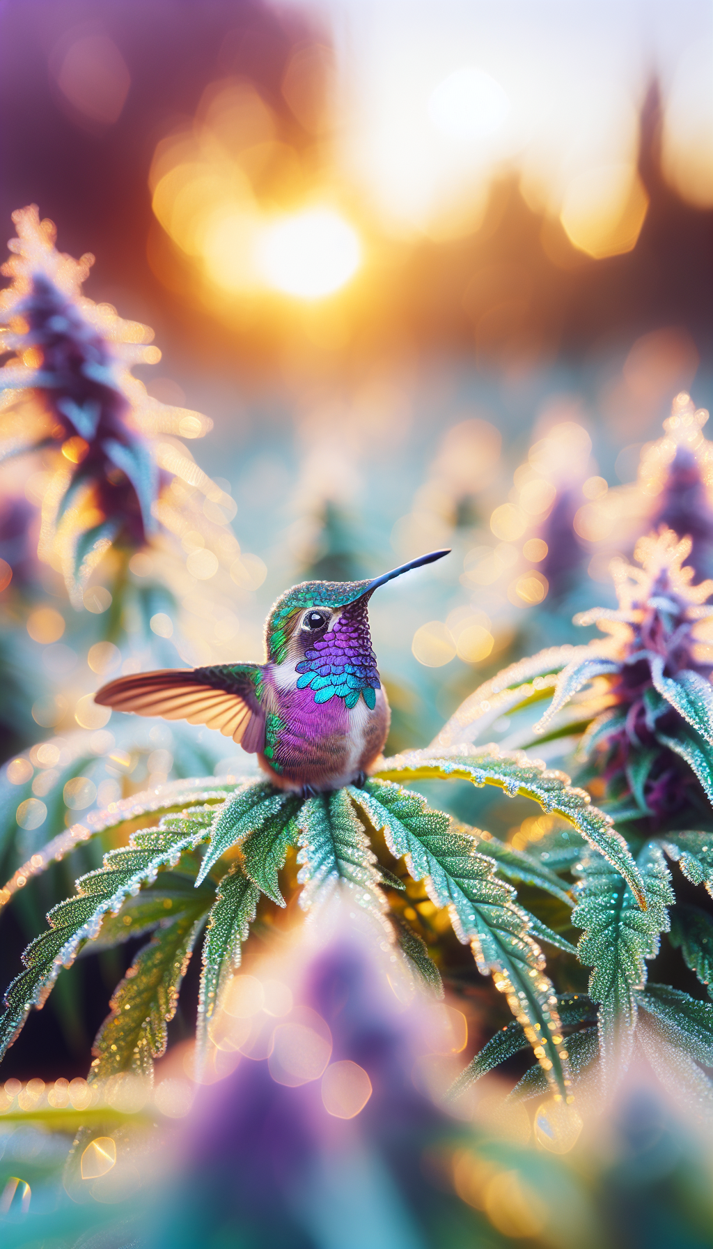 foto "Despertar del Colibrí Verde"