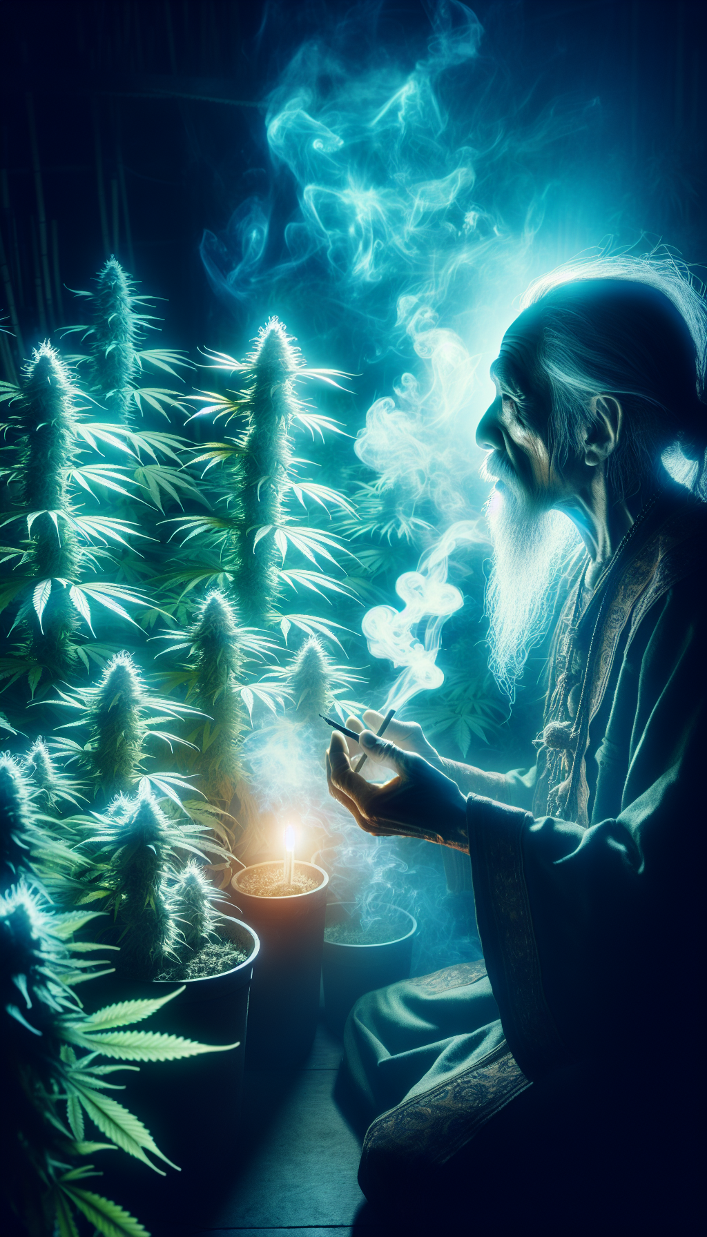 foto "La Danza del Chamán Bajo la Aurora Cannábica"