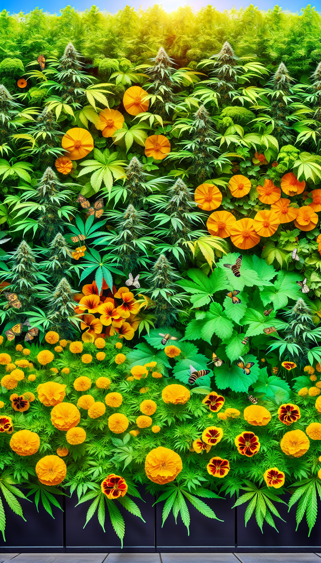 foto Combina flores y vegetales.