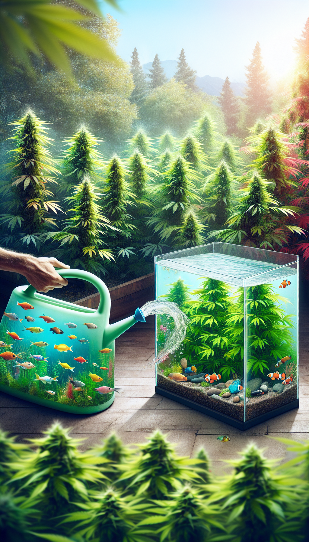foto Utiliza agua de acuario.